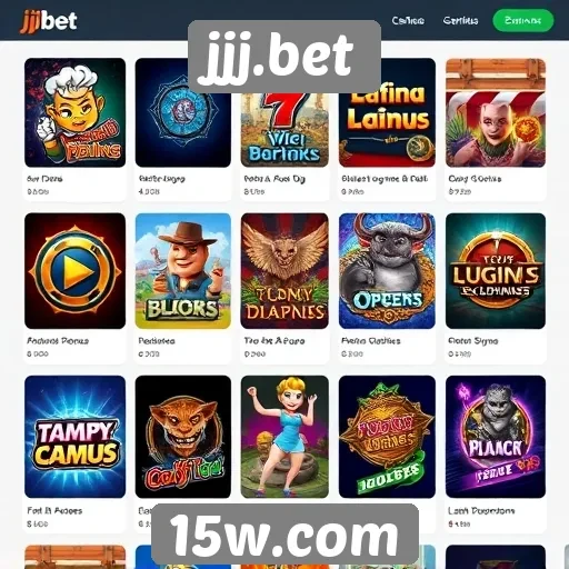 Variedade de jogos disponíveis no jjj.bet